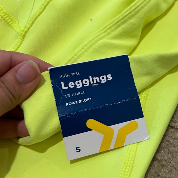 Old Navy Neon Yellow High Rise 7/8 Ankle Small - Picture 5 of 7